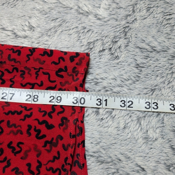 Realisation Par Red Mini Dress Venus Puff Sleeves Sweetheart Silk XS - Picture 10 of 10